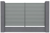Aluminium Slat Screen Kit - Silver colour, 1800mm high x 3000mm wide, Slat fence panel